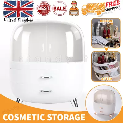 Large Cosmetic Skincare Organiser Tabletop Make-Up Storage Case Drawers Box Gift • £17.59