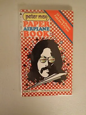 Paper Airplane Book PETER MAX Rare MINT Condition 33 Planes  Fold + Fly 1971  • $75