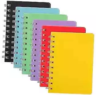  6 Pack Spiral Notebooks 4 X 6 Inches 80 Sheets A6 College Ruled Mini 1-A6 • $15.14