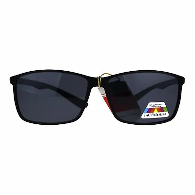 TAC Polarized Lens Sunglasses Mens Thin Light Weight Rectangular Frame • $10.95