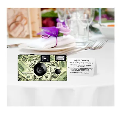 5 Money Money Money Single Use Disposable Cameras Fun Cameras KODAK Film F80027 • $83.45