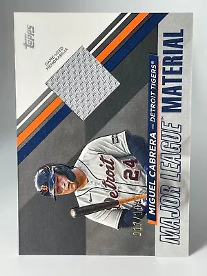 2024 Topps Series 1 MIGUEL CABRERA Tigers Relic Grey Jersey BLACK 017/199 • $13.49