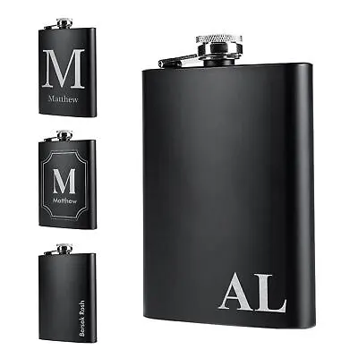 8 Oz Hip Flask Stainless Steel Whisky Alcohol Drink Pocket Gift Wine Bottle Xmas • £10.99