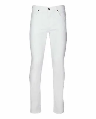 7 For All Mankind Men's Slimmy Slim Straight Jeans Size 30 X 34 NWT White Denim • $57.49
