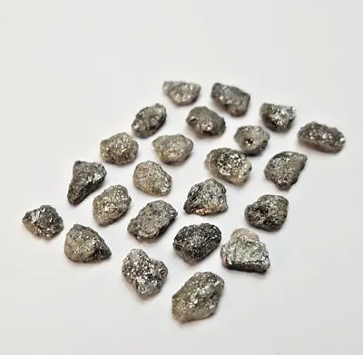 Uncut Rough Diamond Lot 5 - 20MM Gray Sparkling Natural Irregular Shape For Ring • £12.79