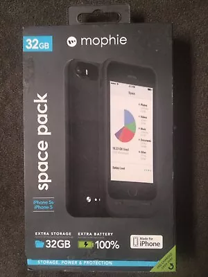 Mophie Space Pack 32GB New Storage And Battery Case For IPhone 5/ 5s (Black) • $24.99