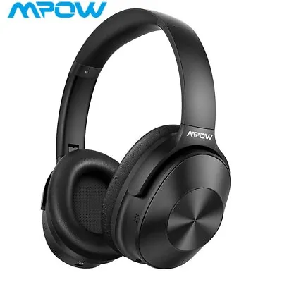 Mpow Wireless Over Ear Bluetooth Headphones Active Noise Cancelling Headset Bass • £25.64