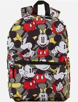 Disney Mickey Mouse 16  Large School Backpack All Over Print Mickey Backpack • $17.99