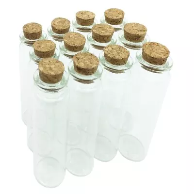 Mini Glass Bottles With Cork Stoppers Small Jars With Cork Lids Tiny Glass Bottl • $13.37