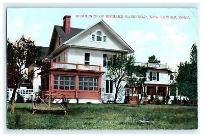 Residence Of Richard Mansfield New London CT Early Exterior View Home • $9.99