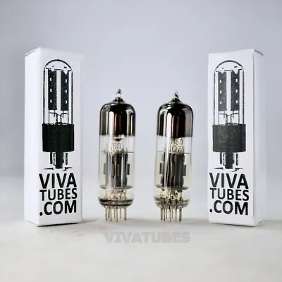 True NOS Matched Pair Soviet Russia Gold Grid 6N6P 6H6P Vacuum Tubes • $20.95