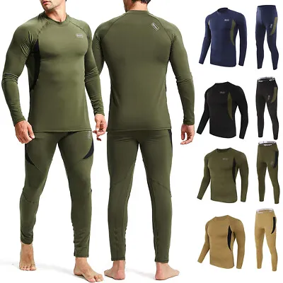 Winter Men Merino Wool Long Sleeve Thermal Top+Long Johns Pants Underwear Warm + • $24.78