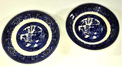 2 Different Homer Laughlin Blue Willow Saucers - 1945 - Tea And Bread Or Dessert • $8