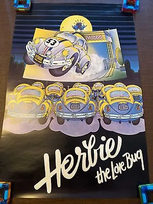 Vintage Original Disney-Volkswagen “Herbie The Love Bug” Collaboration Poster • $135.60