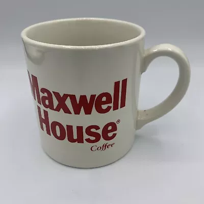 Vintage Maxwell House Ceramic Coffee Mug Red White Made In England 12 Ounces • $9.87