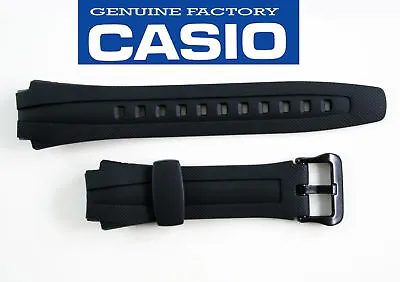 Genuine CASIO RUBBER WATCH BAND STRAP AQ-163W AQ-163WG AQ-160W Black • $17.45
