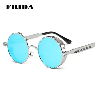 New Vintage Polarized Steampunk Sunglasses Fashion Round Mirrored Retro Eyewear • $4.99