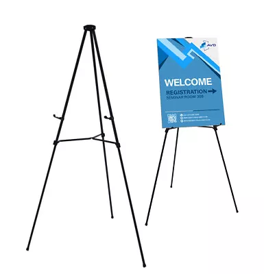 Lightweight Aluminum Collapsible Telescoping Display Easel 70  (Black) • $274.99