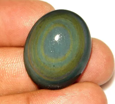 28.ct Natural Rainbow Obsidian Eye Oval Cabochon Jewelry Making Gemstone At=23 • $12.19