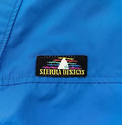 Vintage Sierra Designs Zip Up Windbreaker Jacket- Size Large -Blue -90’s Y2K • $22.50