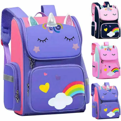 $39.13 • Buy Rainbow Unicorn Girls Kids Children Rucksacks Shoulder Strap Backpack School Bag