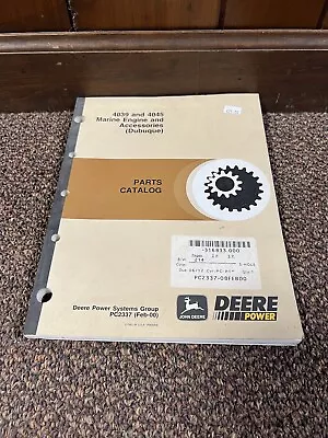 Genuine John Deere 4039 4045 Marine Engine Parts Book Catalog Manual • $25