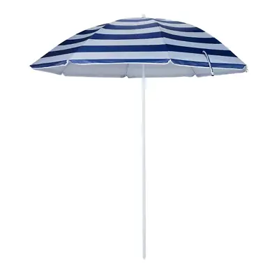 $39.99 • Buy 2M Outdoor Stripe Beach Umbrella Sun Shade Shelter Adjustable Height Easy Storag