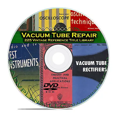 RCA Receiving Tubes 225 Repair Manuals Vintage Vacuum Tube Radio Books DVD B88 • $9.99