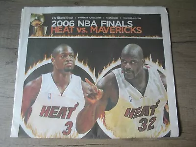 2006 Miami Heat NBA Finals CATCHING FIRE NBA Preview Miami Herald Newspaper  • $35