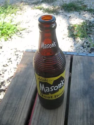 Used MASON S ROOT BEER Empty Brown Amber Bottle 10 Oz Chicago ILL  • $20