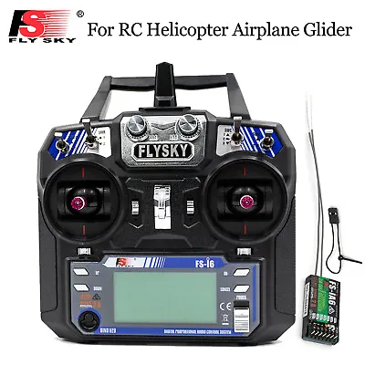 Flysky FS-i6 2.4GH 6CH Radio System Transmitter With FS-iA6 Receiver Mode 2 H7K1 • $49.98