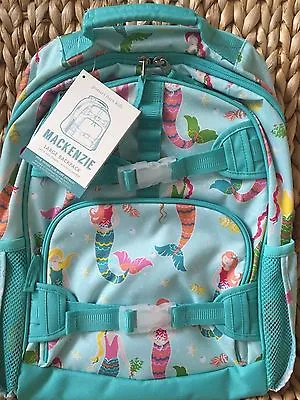 NWT Pottery Barn Kids Mermaid Large Backpack-Sold Out-Beach-No Mono Aqua • $79.95