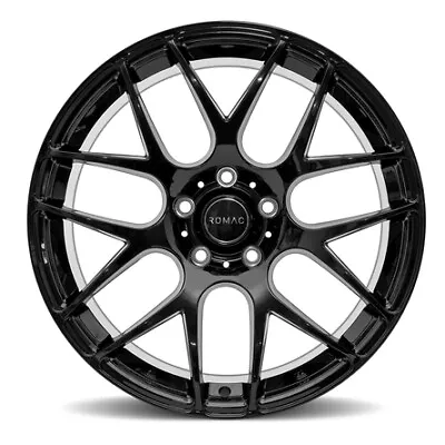 18 Inch Romac Radium Rim Gloss Black Alloy Wheel - 5x112 ET45 73.1 Hub • $269.57