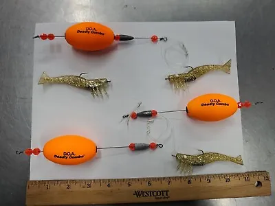Lot Of 3 D.O.A. Deadly Combo Shrimp Popping Corks - Great Condition • $15.99