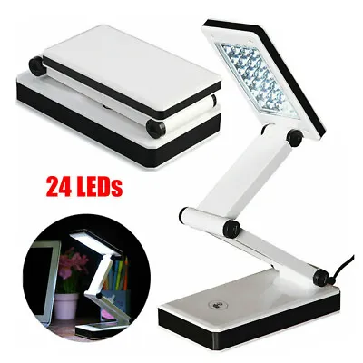 24 LED Portable Folding Table Lamp Desk Light Sensitive Touch Control USB Port • $18.97