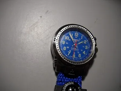 383L Dakota Moon Light Pocket Watch Techymeter With Compass Indiglow 12-24 Hr Di • $8