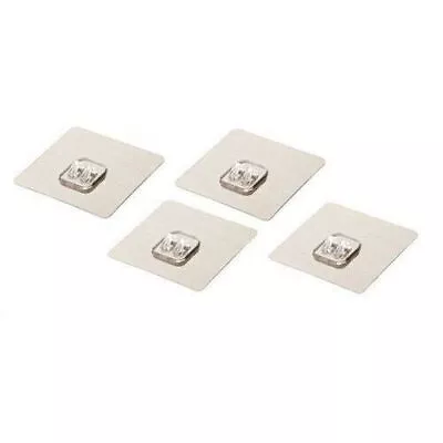 £2.79 • Buy 4x Bathroom Plastic Hooks Self-Adhesive Hangers For Shelf Corner Storage Rack