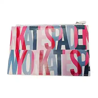 Kate Spade Zipper Pouch Make Up School Multi Color Designer # • $11.99