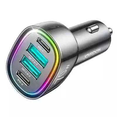 Joyroom Car Charger 70W With 4 Ports: 2 X USB C 2 X USB Black (JR-CL29) • $38.87