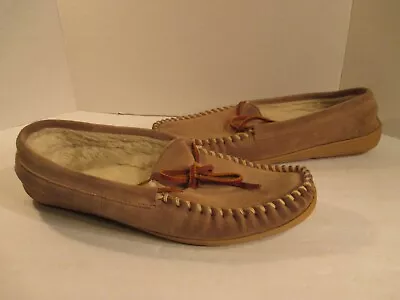 Cabelas Slipper Moccasins Mens Size 12m  Shearling Lined House Shoes  • $24.96