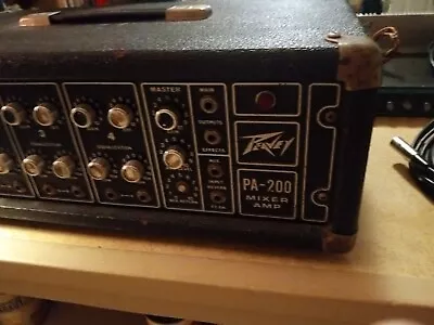 Vintage Peavey Pa 200 Pa-200 Pa200 Mixer Amp Amplifier Used/rough/ For Parts Usa • $129.99