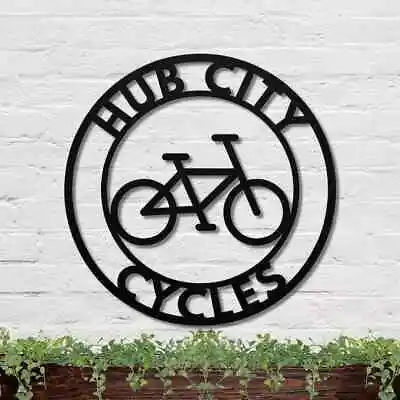 Wall Art Home Decor Metal Acrylic 3D Silhouette Poster USA Personalized Bike • $89.99