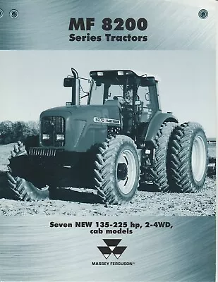 Massey Ferguson MF8200 Series Tractors Showroom Sales Brochure • $12