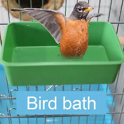 2X Bird Bath Cage Thick Parrot Bath Tub For Indoor Bird Bath Parrot Shower Box • £6.69