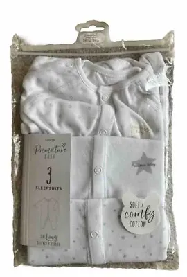 5lbs Tiny Early Preemie BNWT Unisex Baby Clothes Sleepsuit Bundle Grey White • £5.99