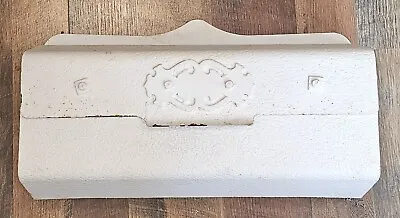 Vintage Metal Mailbox Flip Top Wall Mount Decorative Painted White Shabby Chic • $33.96