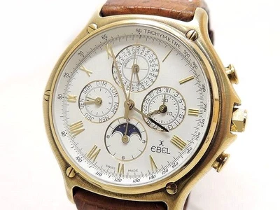 $14976 • Buy EBEL 8136901 Sport Classic Perpetual Calendar K18 Yellow Gold Men's Watch G0203
