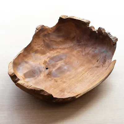 £39.99 • Buy Hand Carved Large Decorative Root Wooden Bowl Fruit Pot Pourri Storage Dish Tray