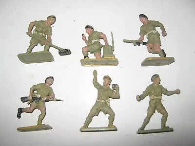 Crescent British 8th Army Infantry  Rare 6 In All 6 Poses V/good  Nothing Broken • $84.99