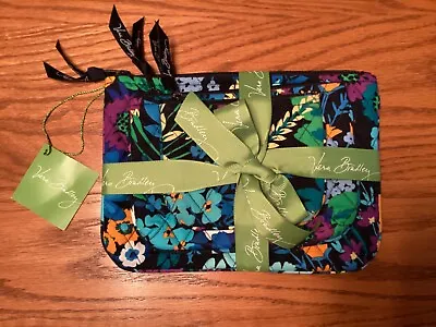 Vera Bradley 3 Piece Cosmetic Trio Midnight Blues Zipper Floral Pouches~mothers • $29.99